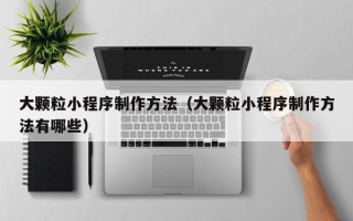 通化大颗粒小程序制作方法（大颗粒小程序制作方法有哪些）